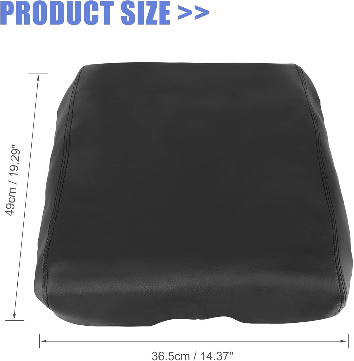 Black Microfiber Leather Center Console Lid Cover Protector I934