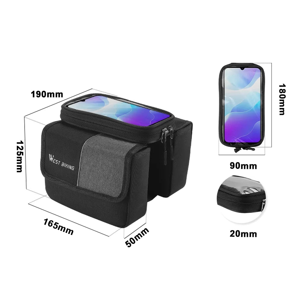 Double Zipper Cycling Bag for Bike Frame R807274