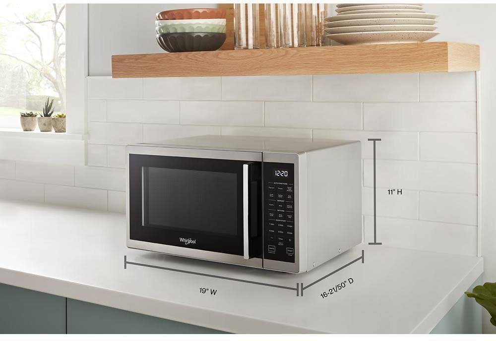 0.9 Cu. ft. Countertop Microwave with 900 Watt Cooking Power Heritage Stainless Steel W9423