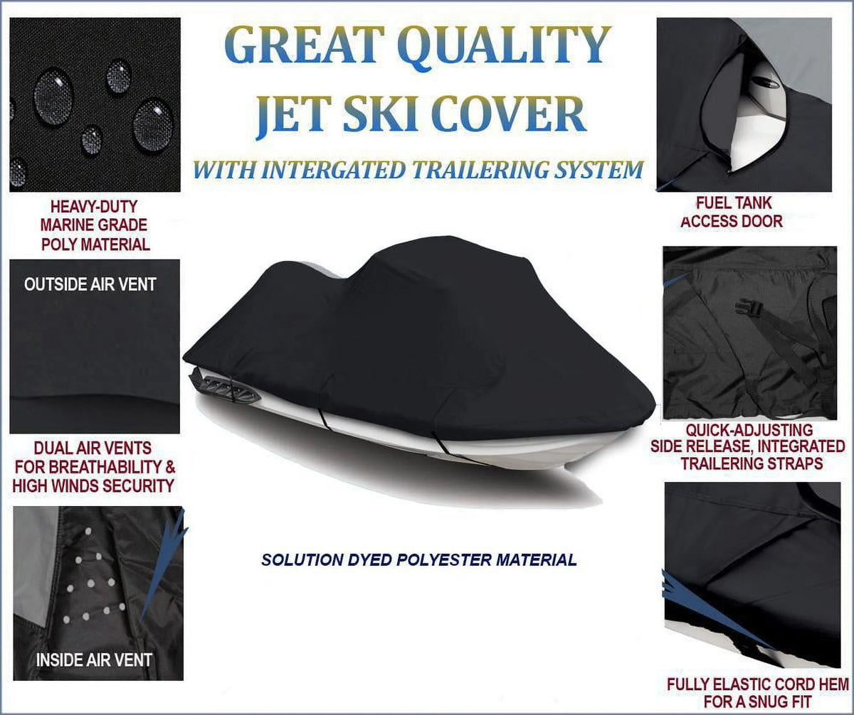 Black 600 Denier Jet Ski Cover F519216