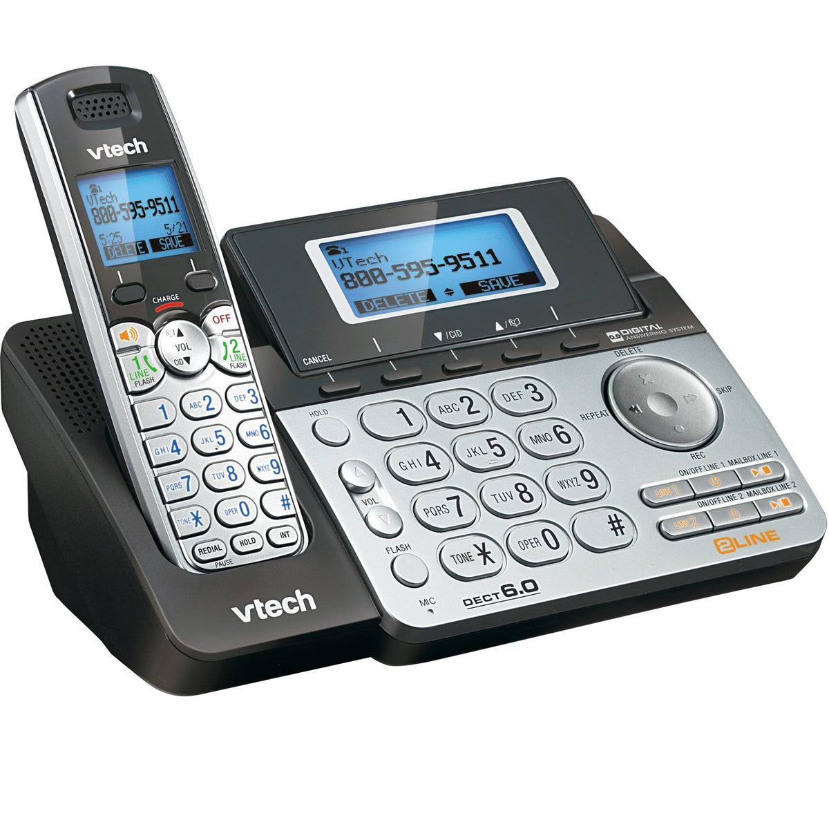 2-Line Expandable Cordless Phone With Answering E5072