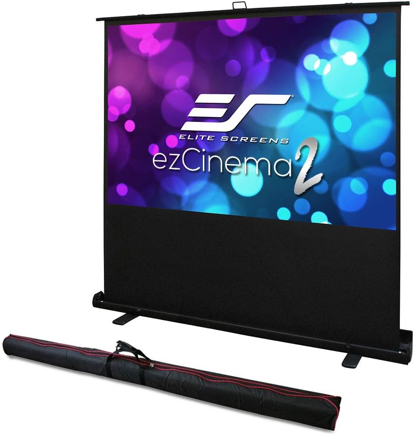 84-inch 16:9 Manual Floor Pull Up Projector Screen with Carrying Bag A3300