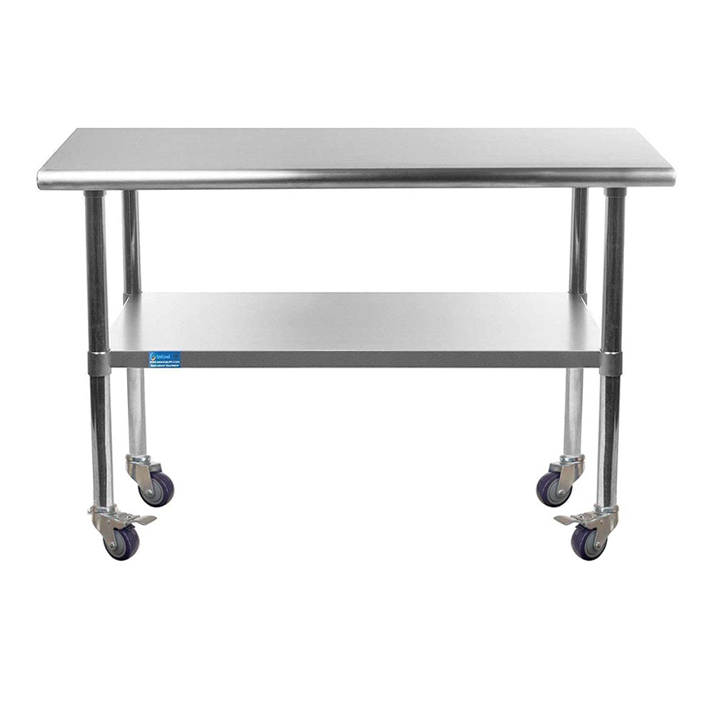 24 x 36 Stainless Steel Work Table with Casters I3515