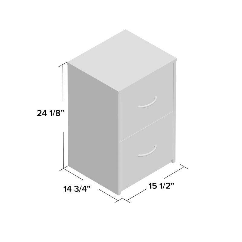2 Drawer File Cabinet Black Oak K893790