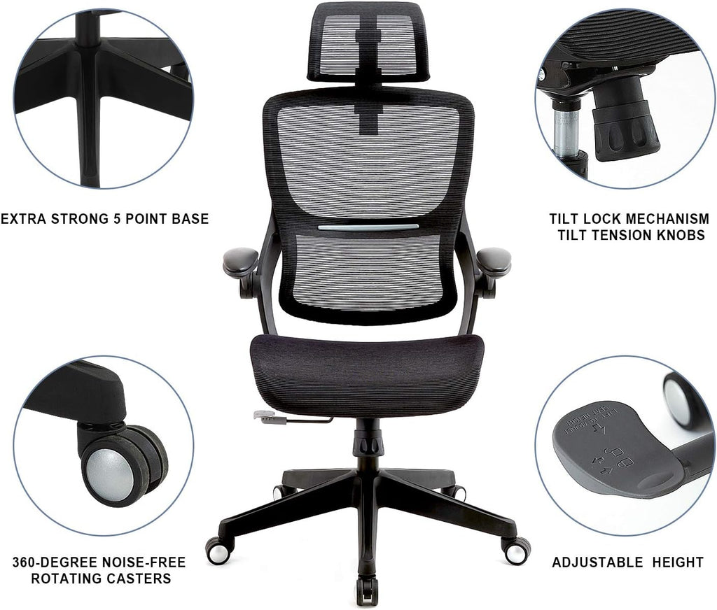 Ergonomic Mesh Office Chair with 3D Lumbar Support G3753