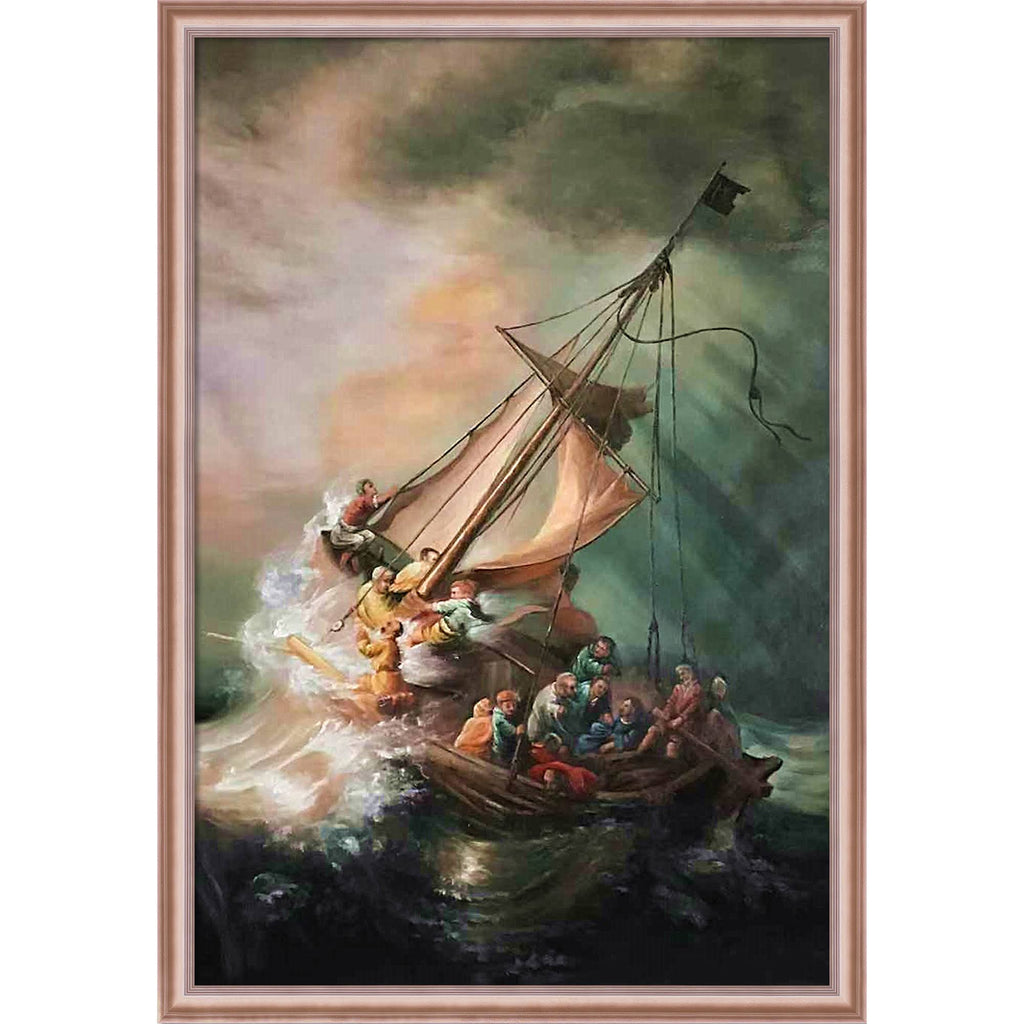 Hand Painted Oil Painting with Frame 24x22 x 36x22 T12996