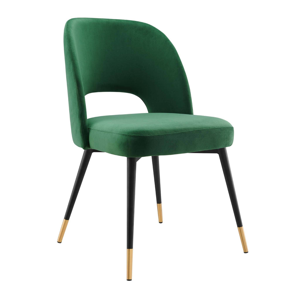 Navy Performance Velvet Dining Side Chair L142314