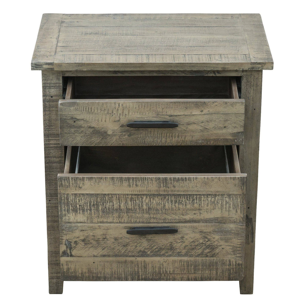 Reclaimed Wood Filing Cabinet with Two Drawers T733784