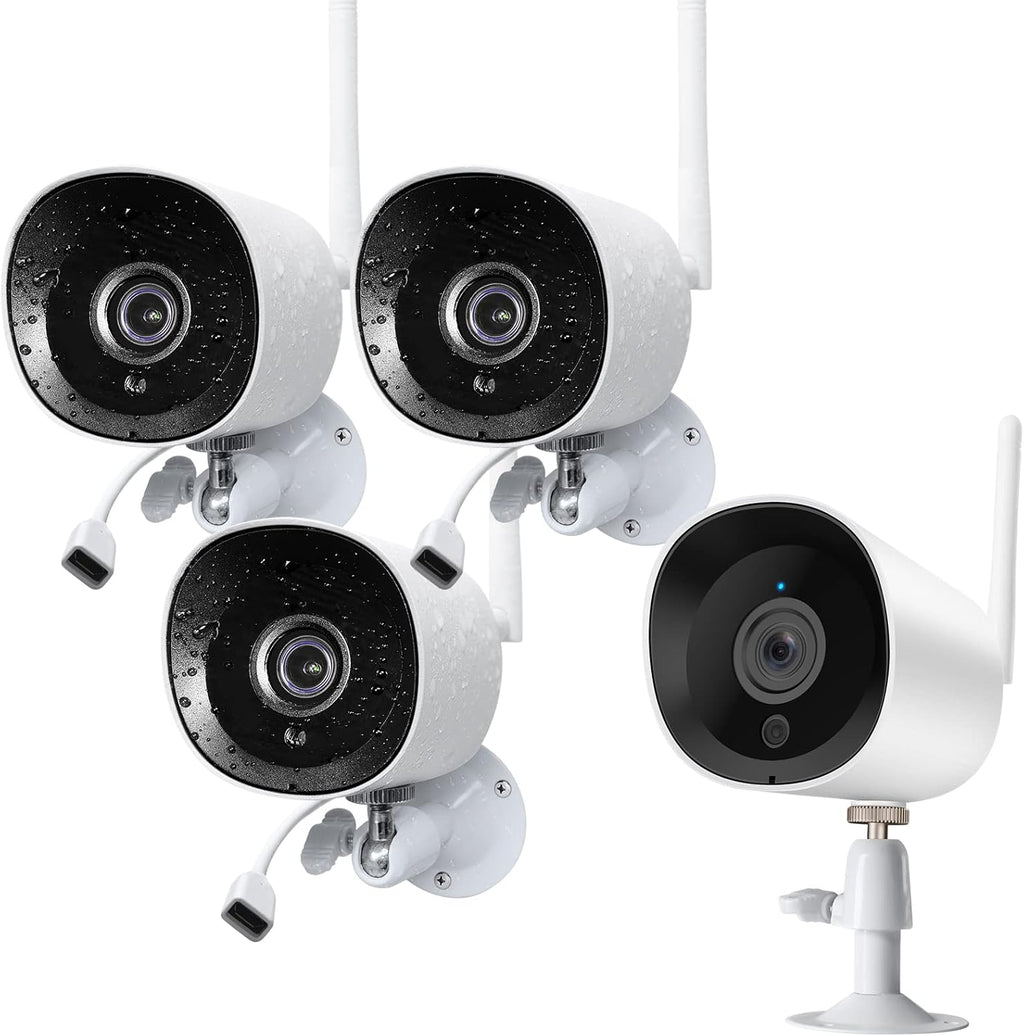 2 Pack 2MP Wireless IP Camera with Night Vision, Motion Detection, IP66 Waterproof F44648