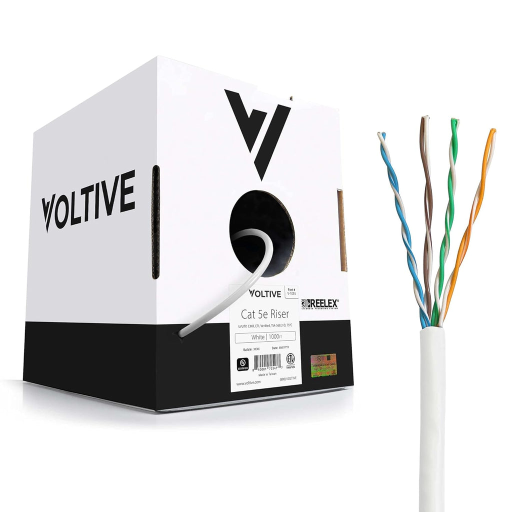 Blue 1000ft Solid Bare Copper Bulk Ethernet Cable M8041