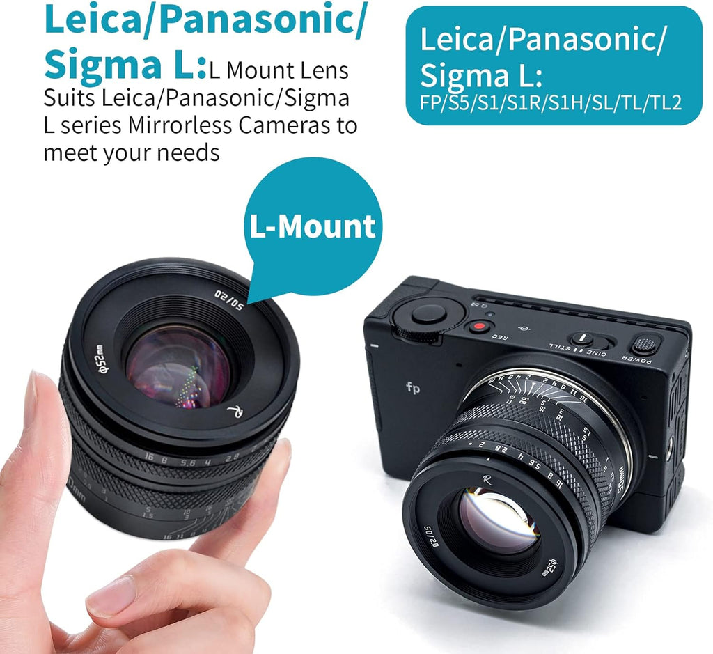 50mm F1.4 Full Frame Manual Tilt Lens for L-Mount Mirrorless Camera N842179