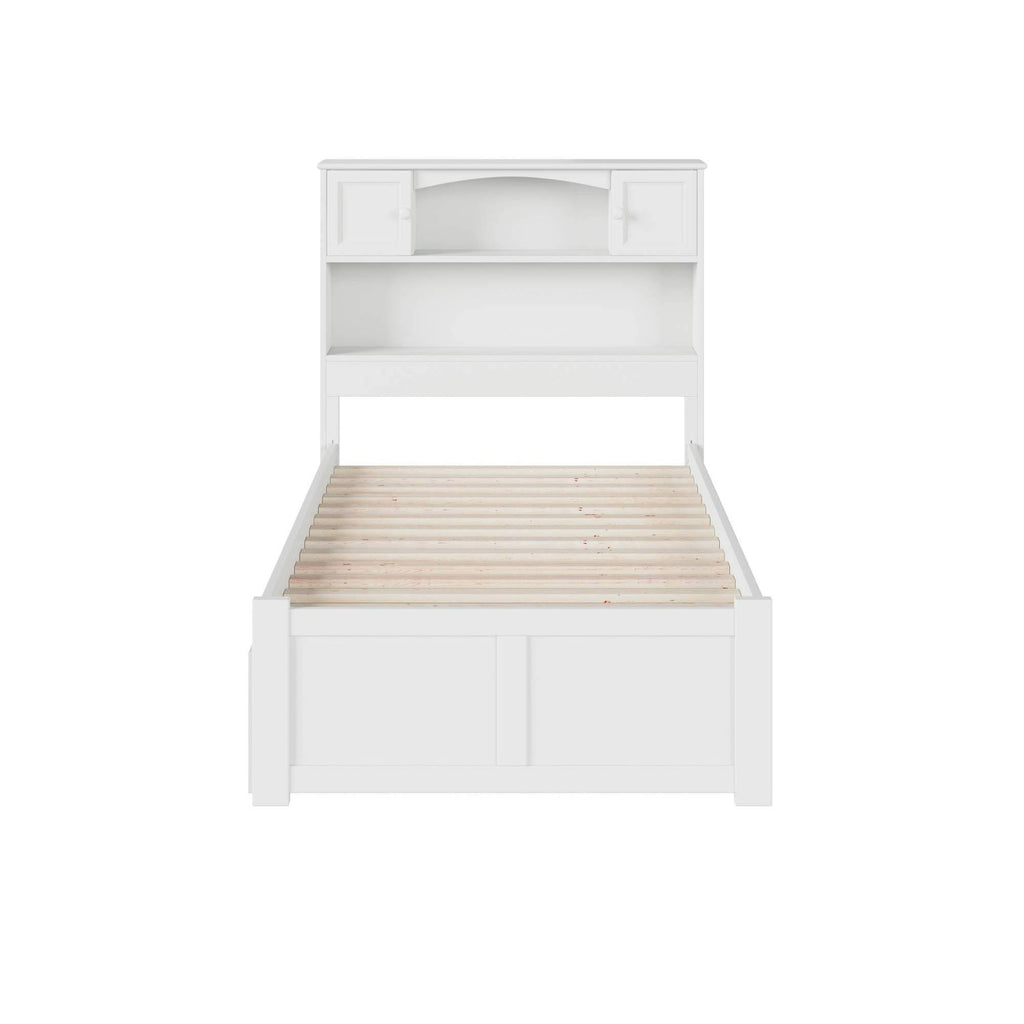 White Twin XL Foot Board with 2 Drawers U4473