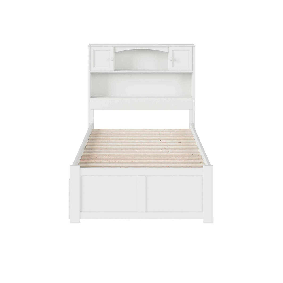 White Twin XL Foot Board with 2 Drawers U4473