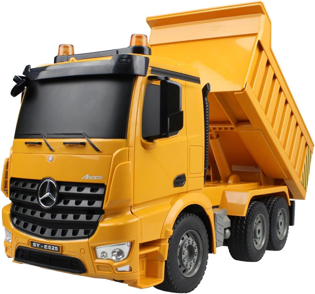 1/20 Scale 6 Channel RC Dump Truck Construction Vehicle Toy, Pack of 2 H878569