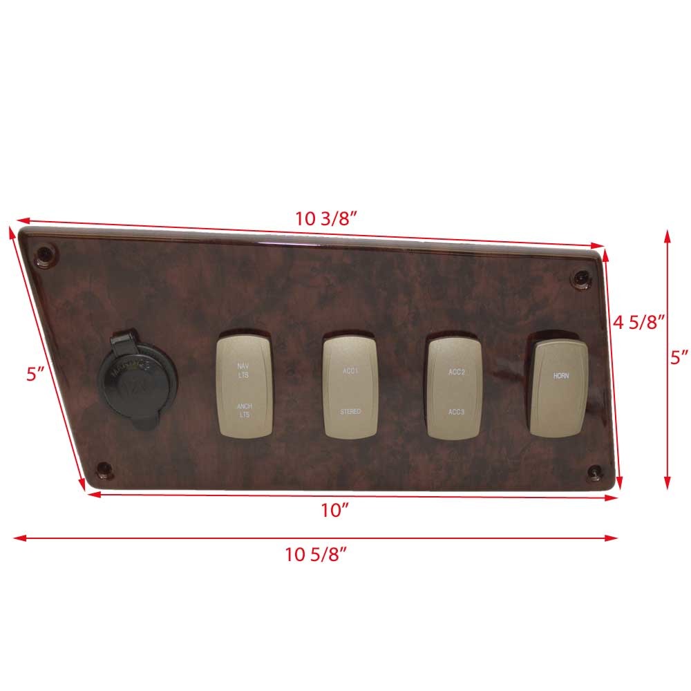 Woodgrain Boat Switch Panel Z29684