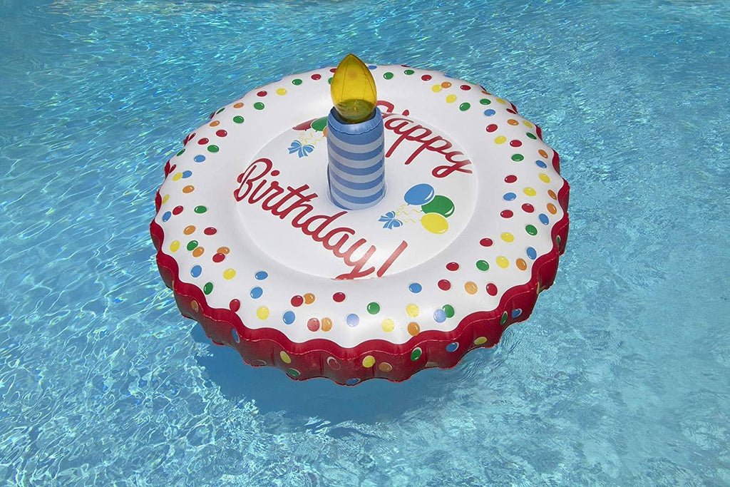 Inflatable Pool Island with LED Birthday Cake I8398