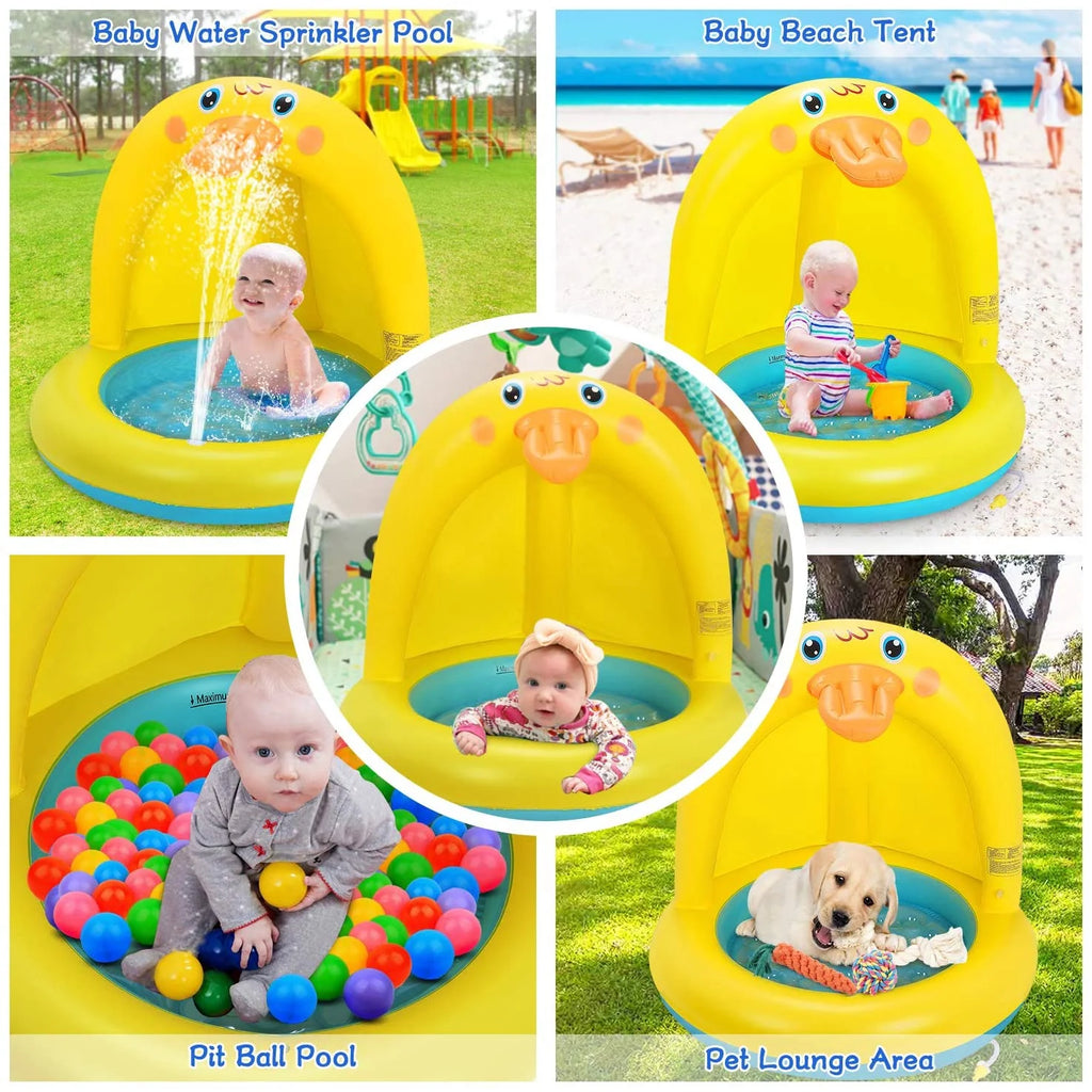 Inflatable Baby Pool with Canopy J52836