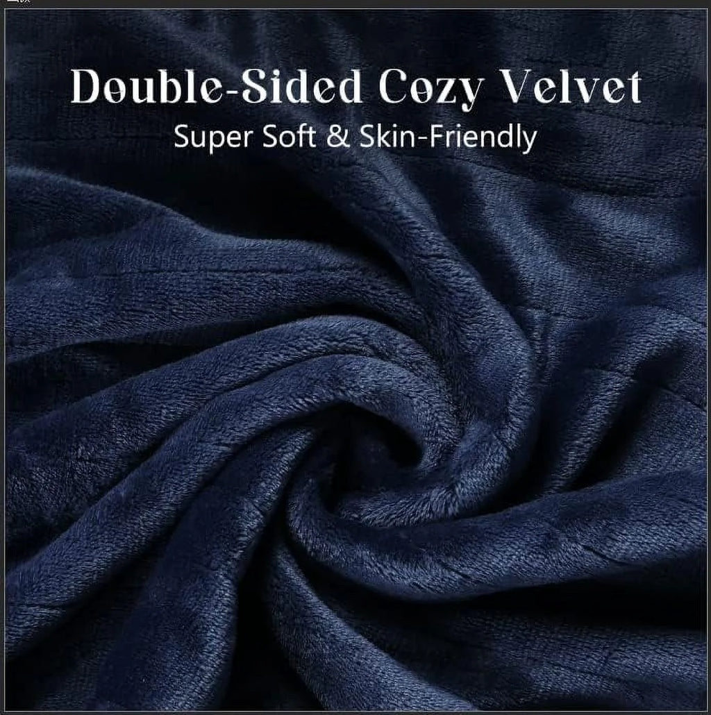Heated Electric King Size Velvet Blanket with Dual Control D108