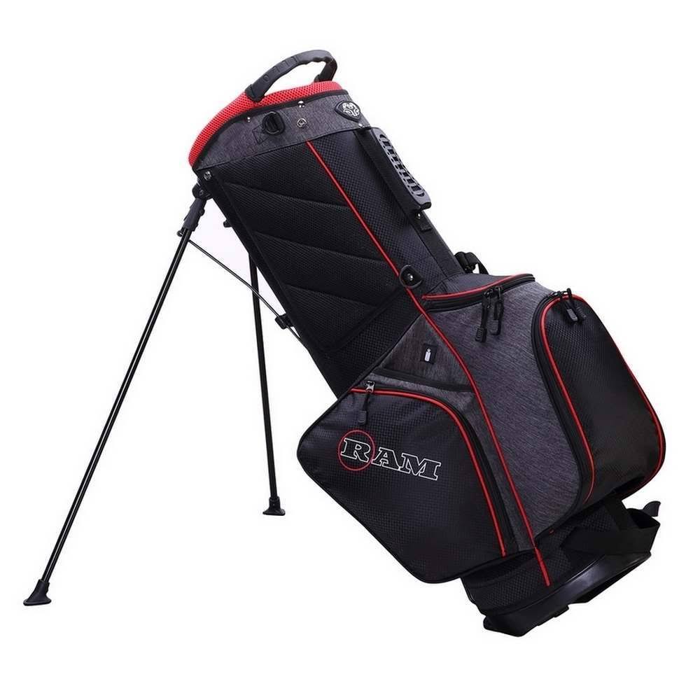 Black/Red Golf Stand Bag U5866
