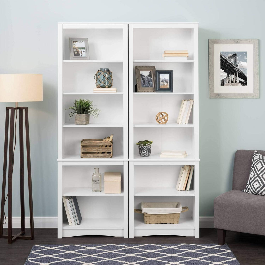 White Tall Bookcase J585