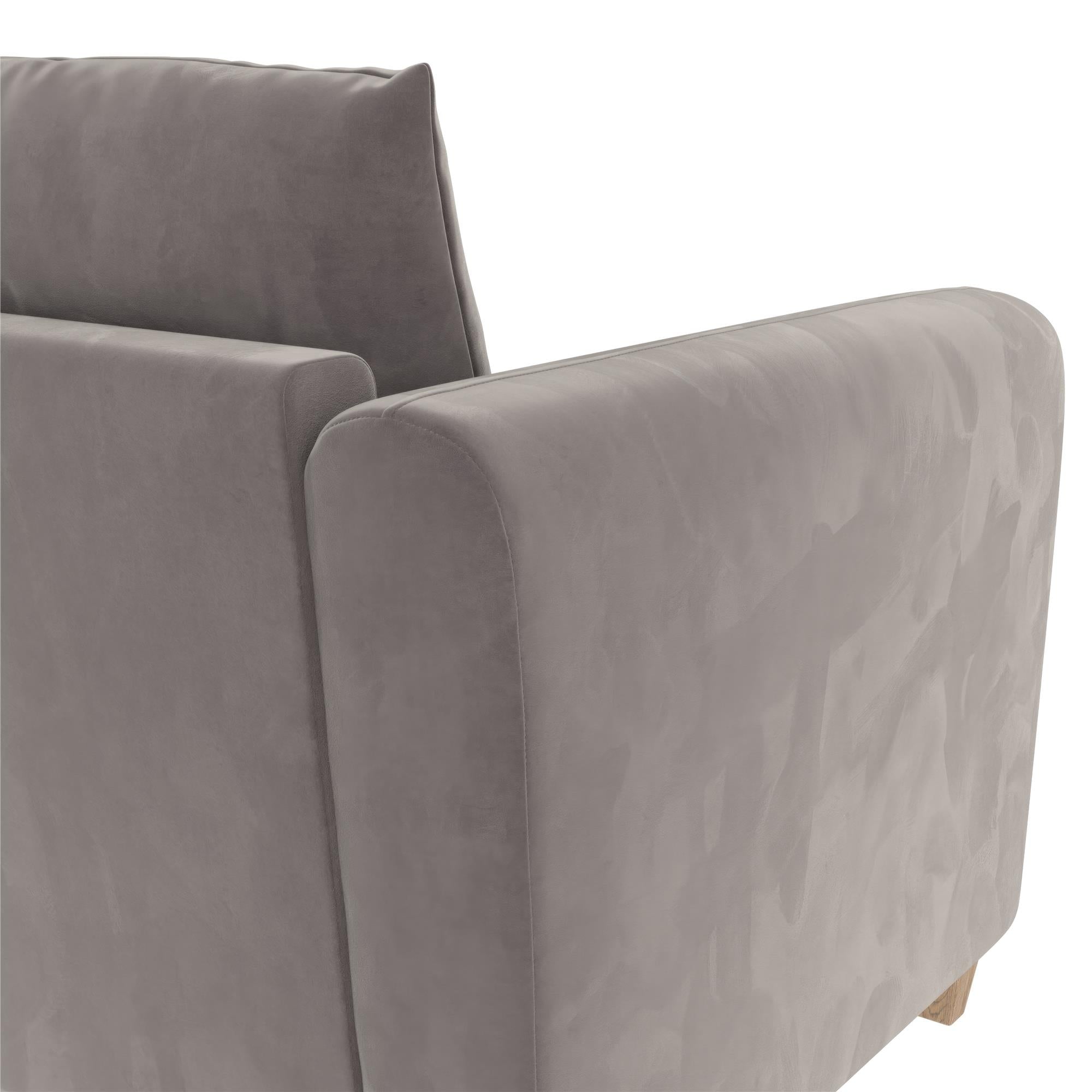 Light Gray Velvet Tufted Sofa P31582