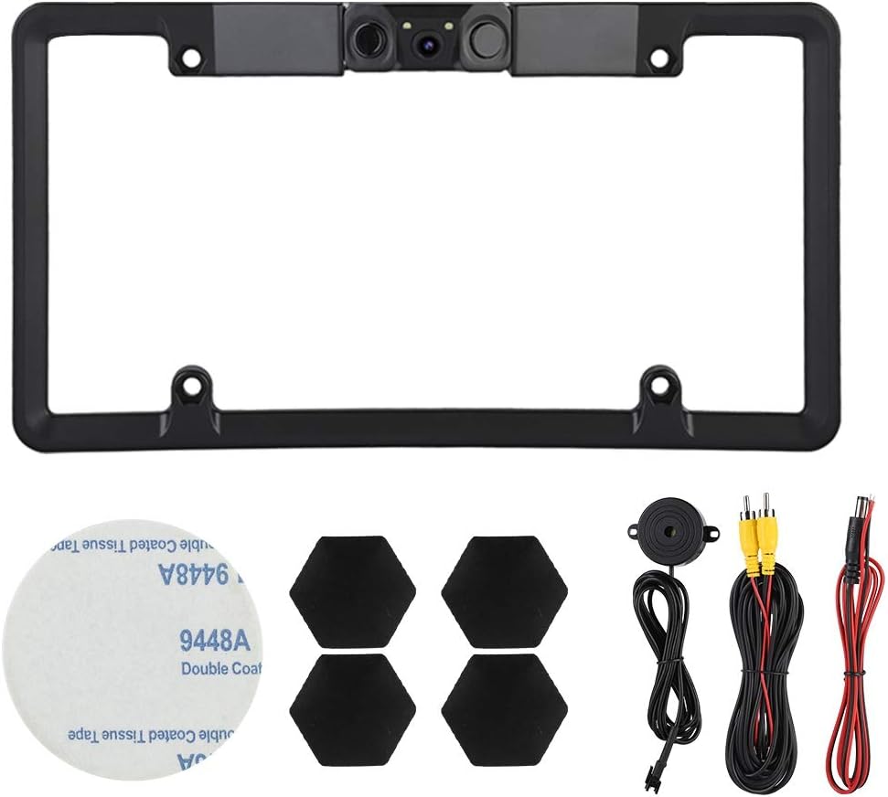 License Plate Frame Backup Camera Parking Sensor, IP67 Waterproof, Pack of 2 E50215