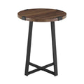 Urban Industrial Side Table Dark Walnut R9115