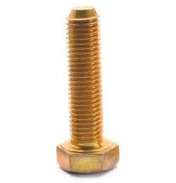 5/16 inch-24 x 4 inch Fine Thread Grade 8 Hex Cap Screw, Alloy Steel Yellow Zinc Plated, Pk 100 T523
