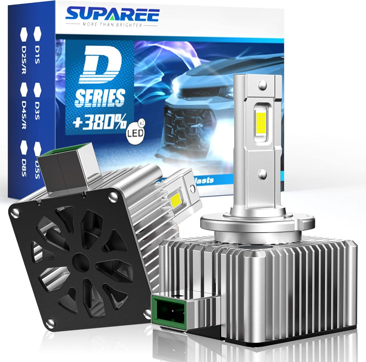 D3S D3R LED Headlight Bulbs, 6000K White 70W 12000LM, Pack of 2 O1051