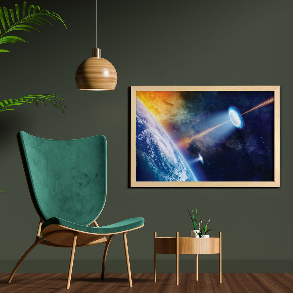 35" x 23" Printed Fabric Wall Art with Frame G320