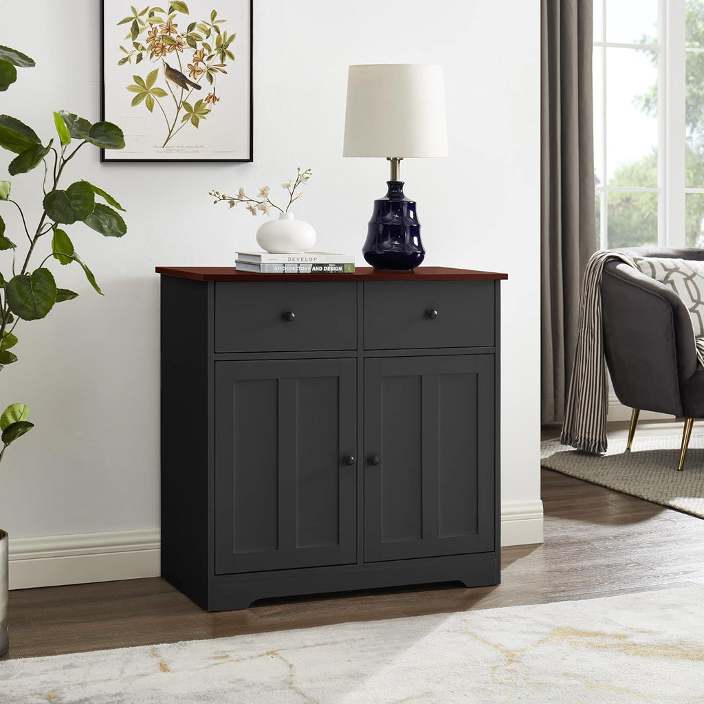 Black Sideboard Buffet Storage Cabinet A783917