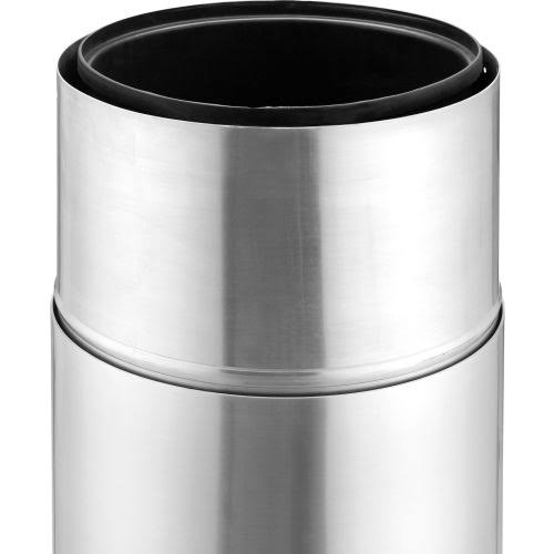 Aluminum Trash Container, Satin Clear, 35 Gallon Capacity Z1738