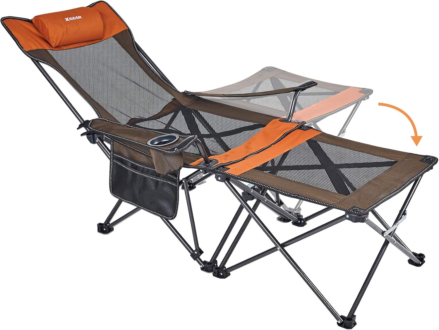 2 in 1 Folding Camping Chair with Detachable Table (Black) J512757