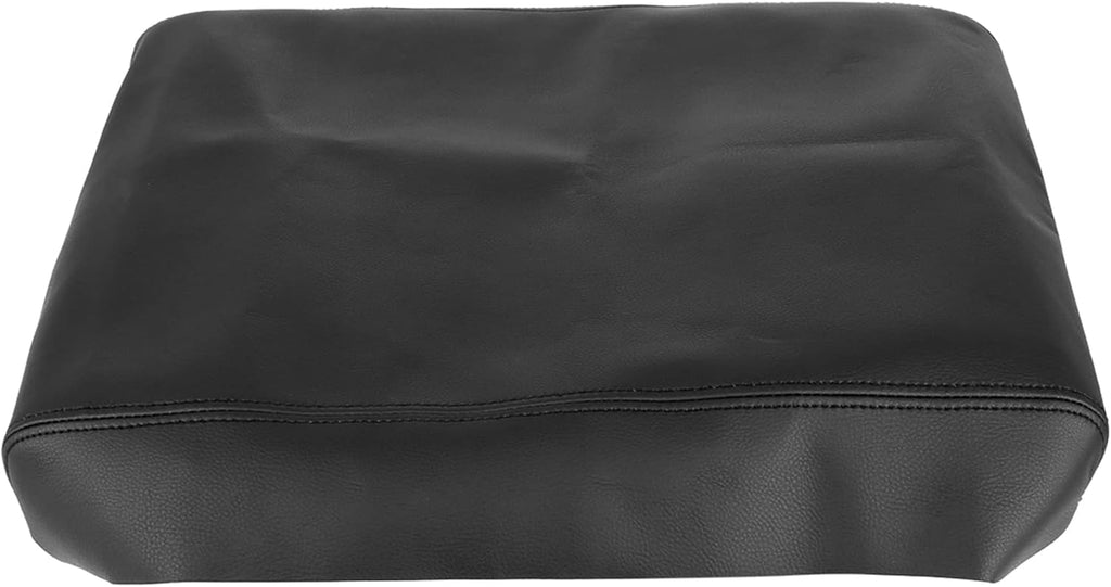 Black Microfiber Leather Center Console Lid Cover Protector I934