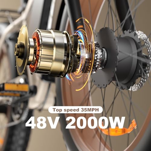 26" Fat Tire Electric Bike with Hydraulic Shock Absorber J82008