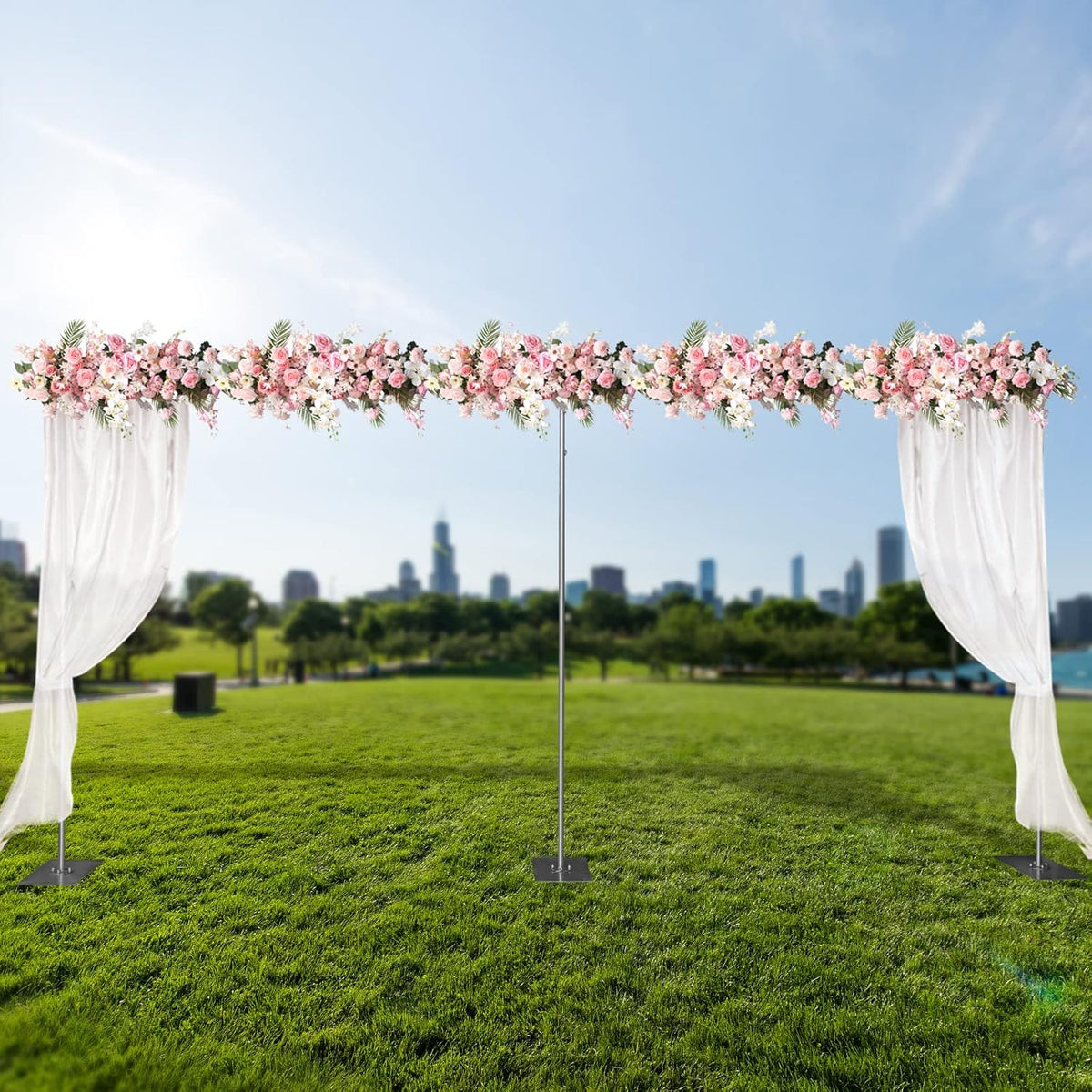 10 x 20ft Heavy Duty Pipe and Drape Backdrop Stand Kit with Metal Steel Base X13343