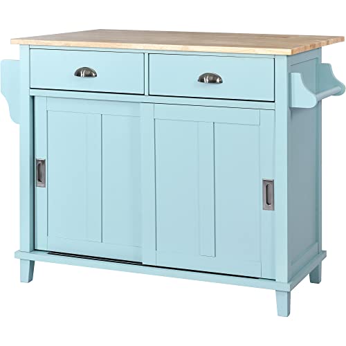 Black Rolling Kitchen Island with Drawers and Storage Cabinet D74982