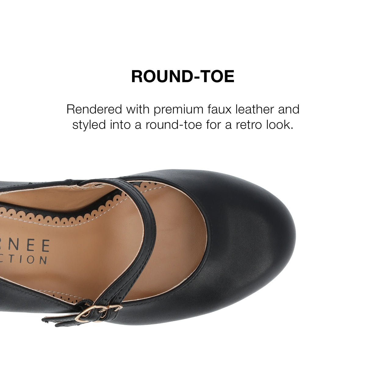 Wide Width Round Toe Block Heel Mary Jane Pumps S63664