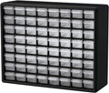 64 Drawer Plastic Parts Storage Cabinet, Black, Pack of 2 V452