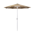 7.5 ft. Matte White Aluminum Patio Umbrella H7773