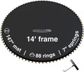 14' Round Frame Trampoline Jumping Mat with 88 Rings J209