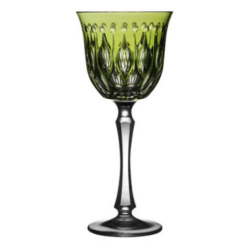 Crystal Renaissance Yellow/Green Water Glass T622