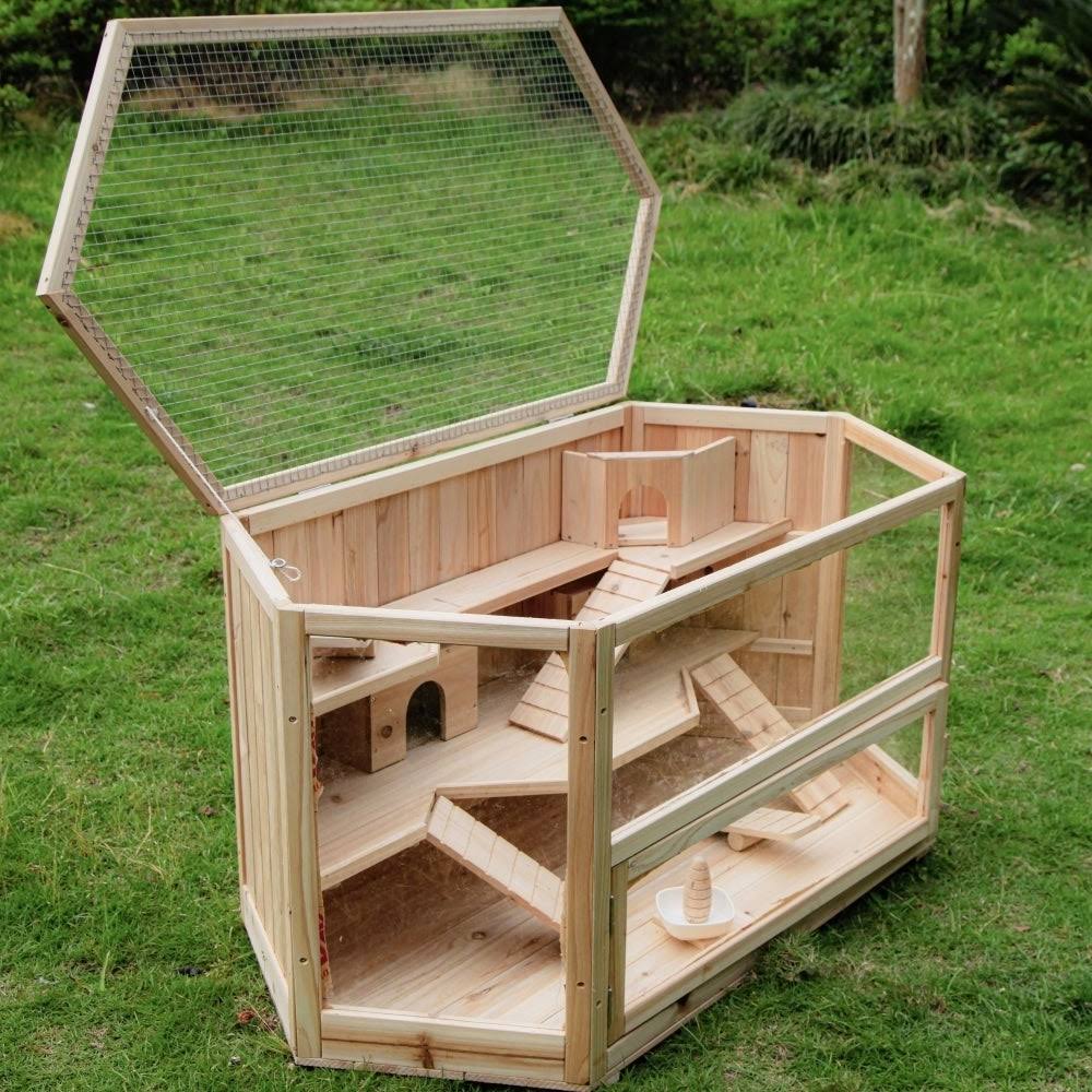 3-Tier Fir Wood Hamster Cage O1936