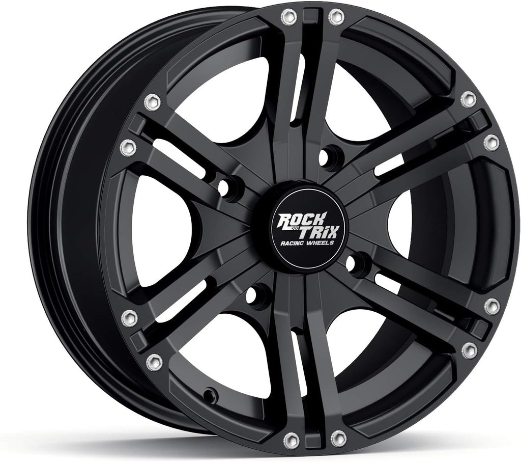Matte Black 14x7 ATV Wheels Rims Set of 4 Y4582