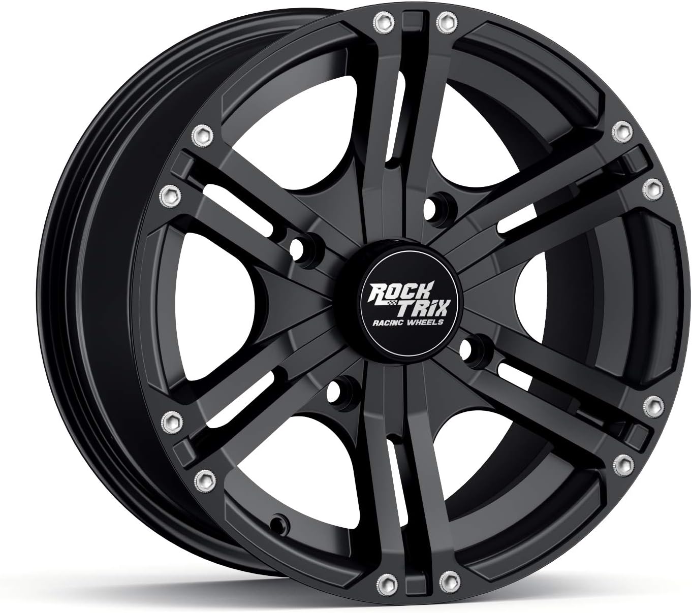 Matte Black 14x7 ATV Wheels Rims Set of 4 Y4582