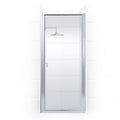 Framed Continuous Hinge Shower Door with Clear Glass Chrome G28863