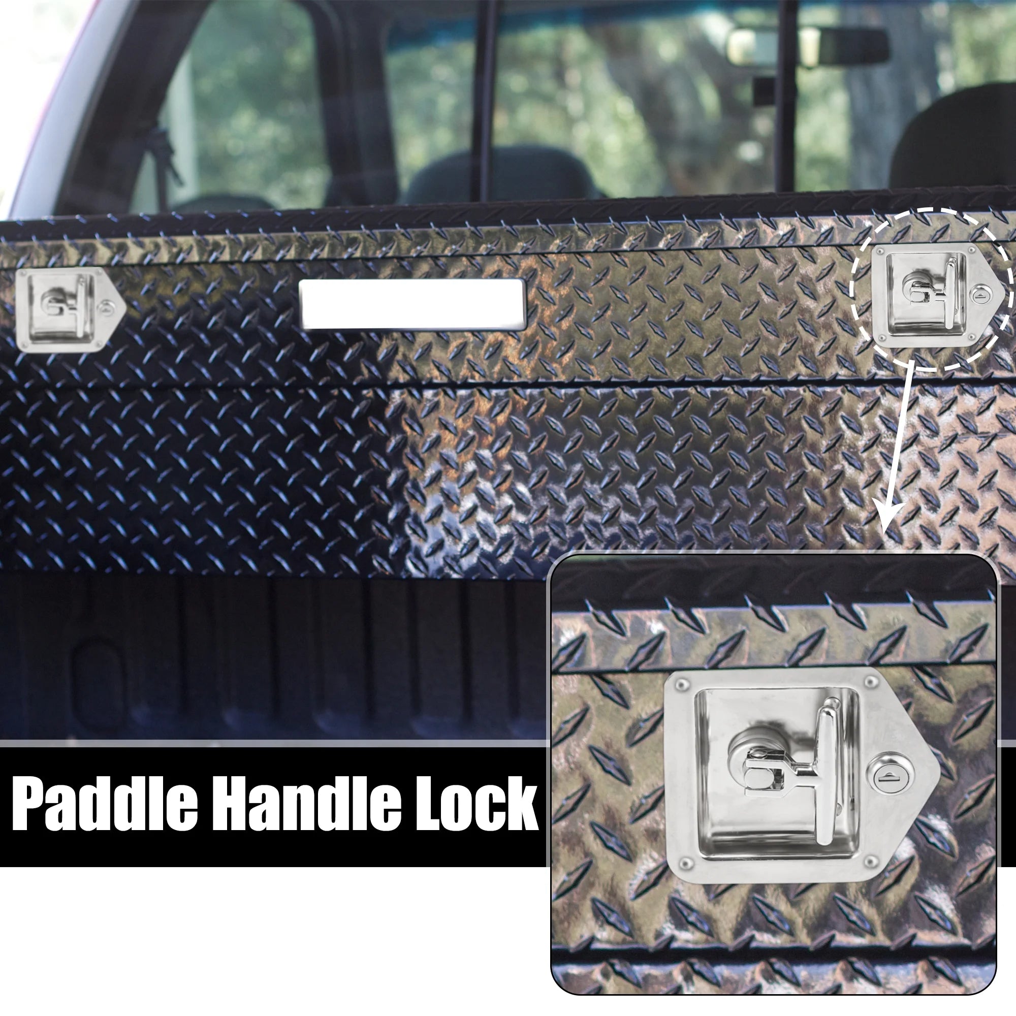 Stainless Steel Folding T Shaped Handle Tool Box Lock with Gasket and Keys T4321