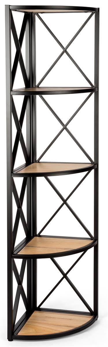 Corner Shelving Unit with 5 Solid Wood Tiers A7233