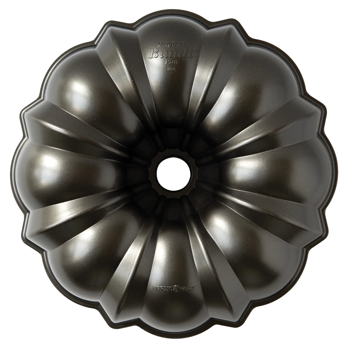 ProCast Aluminum Nonstick 12 Cup Bundt Pan, Graphite Silver, 10.5" x 10.5" x 3.8" L2031