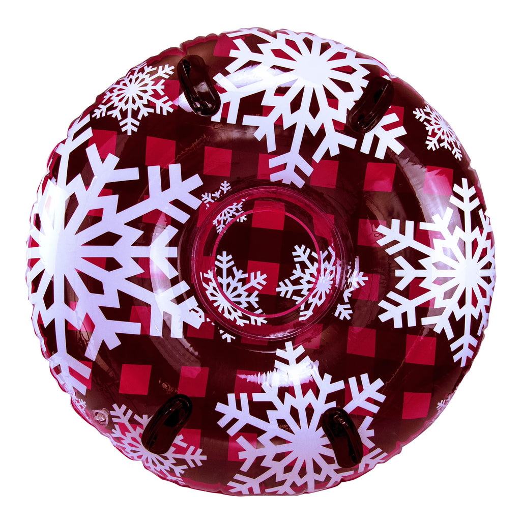 Red Plaid Transparent Snow Tube - 48" S9031